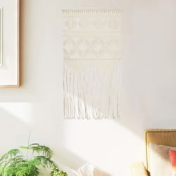 Cintre mural en macramé 40x80 cm Coton vidaXL