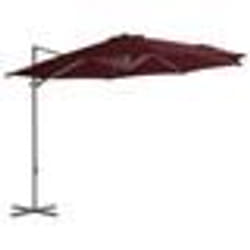 vidaXL Parasol de jardin en porte-à-faux mât en acier rouge bordeaux - TU
