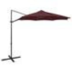 vidaXL Parasol de jardin en porte-à-faux avec mât et lumières LED - TU