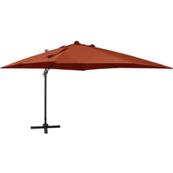 Vidaxl - Parasol de jardin en porte à faux avec mât et lumières led