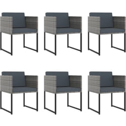 Salon de jardin 11 pcs avec coussins Résine tressée Gris - Vidaxl