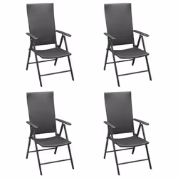 VidaXL 313105, Terrace, Aluminium, Polyuréthane, Noir, 550 mm, 640 mm, 1050 mm