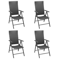 VidaXL 313105 chaise d'extérieur Terrace Aluminium, Polyuréthane Noir