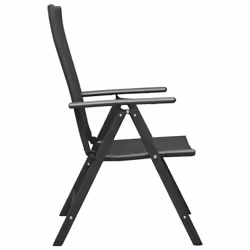 VidaXL 313105 chaise d'extérieur Terrace Aluminium, Polyuréthane Noir - Vue supplémentaire 4