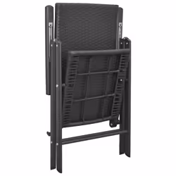 VidaXL 313105 chaise d'extérieur Terrace Aluminium, Polyuréthane Noir - Vue supplémentaire 5