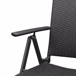 VidaXL 313105 chaise d'extérieur Terrace Aluminium, Polyuréthane Noir - Vue supplémentaire 6
