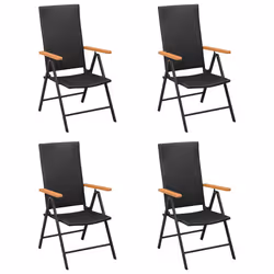 VidaXL 313106, Terrace, Aluminium, Polyuréthane, Noir, 550 mm, 640 mm, 1050 mm