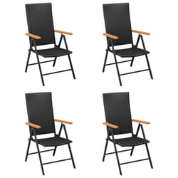 VidaXL 313106 chaise d'extérieur Terrace Aluminium, Polyuréthane Noir