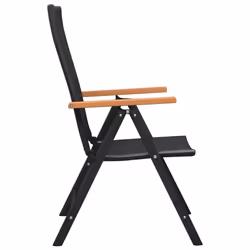 VidaXL 313106 chaise d'extérieur Terrace Aluminium, Polyuréthane Noir - Vue supplémentaire 4