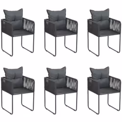Cet ensemble de chaises de salle à manger confortables en résine tressée est une combinaison parfaite de style et de fonction ...