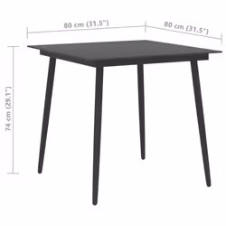 VidaXL 313114 table de jardin Noir - Vue supplémentaire 4