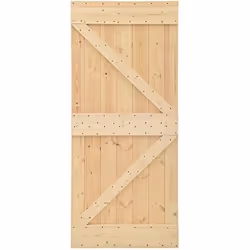 vidaXL Porte coulissante avec kit de quincaillerie 80x210cm Pin massif
