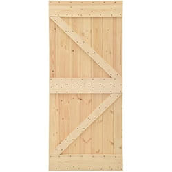 vidaXL Porte coulissante avec kit de quincaillerie 80x210cm Pin massif