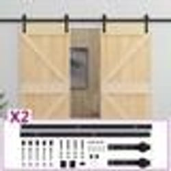 vidaXL Porte coulissante avec kit de quincaillerie 80x210cm Pin massif