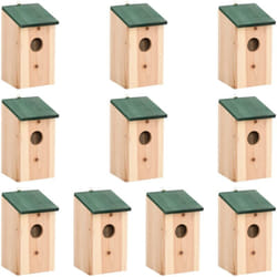 Vidaxl - Nichoirs 10 pcs Bois de sapin massif 12x12x22 cm