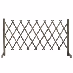 vidaXL Clôture en treillis de jardin Gris 150x80 cm Bois de sapin - TU