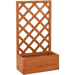 Vidaxl - Jardinière à treillis de jardin Orange 50x25x90cm Bois de sapin