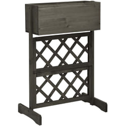Vidaxl - Jardinière à treillis de jardin Gris 45x30x74 cm Bois de sapin