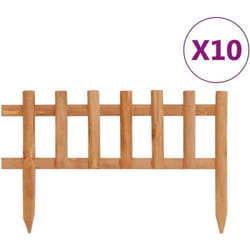 vidaXL Bordure de jardin 10 pcs Bois de sapin 4,4 m - TU