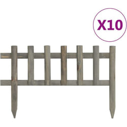 Vidaxl - Bordure de jardin 10 pcs Bois de sapin 4,4 m