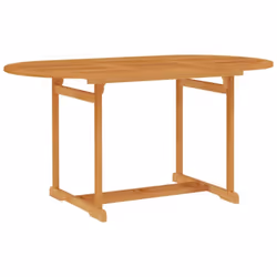 Cette table de jardin en bois présente un design élégant et constitue un excellent choix pour une utilisation dehors ou à l'i ...