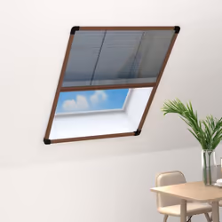 vidaXL Moustiquaire plissée pour fenêtre Aluminium Marron 60x80 cm
