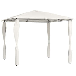 Vidaxl - Belvédère avec revêtement de poteaux 3x3x2,6 m Crème 160 g/m²