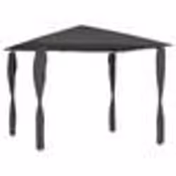 vidaXL Belvédère à revêtement de poteaux 3x3x2,6 m Anthracite 160 g/m² - TU