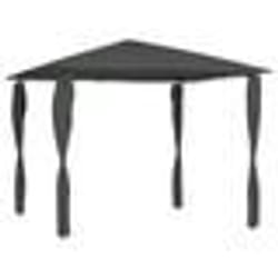 vidaXL Belvédère à revêtement de poteaux 3x3x2,6 m Anthracite 160 g/m² - TU