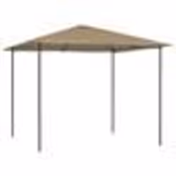 vidaXL Belvédère 3x3x2,6 m Taupe 160 g/m² - TU