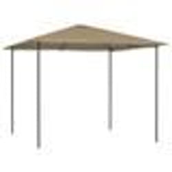 vidaXL Belvédère 3x3x2,6 m Taupe 160 g/m² - TU