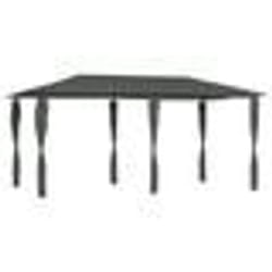 vidaXL Belvédère avec revêtement de poteaux 2,98x5,3x2,59 m 160 g/m² - TU