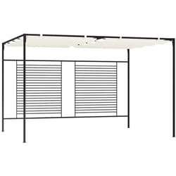 Vidaxl - Belvédère avec auvent rétractable 3x4x2,3 m Crème 180 g/m²