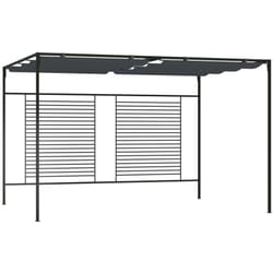vidaXL Belvédère avec auvent rétractable 4x3x2,3 m Anthracite 180 g/m²