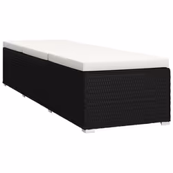VidaXL 3057662 chaise d'extérieur Linge Siège rembourré Polyester, Polyuréthane, Acier Noir, Crème, Blanc - Vue supplémentaire 5