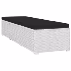 VidaXL 3057664 chaise d'extérieur Linge Siège rembourré Polyester, Polyuréthane, Acier Noir, Blanc - Vue supplémentaire 5