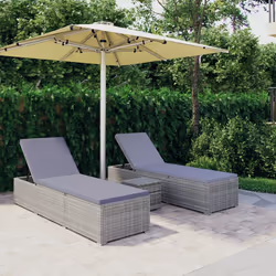 VidaXL 3057665 chaise d'extérieur Linge Siège rembourré Polyester, Polyuréthane, Acier Gris
