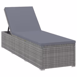 VidaXL 3057665 chaise d'extérieur Linge Siège rembourré Polyester, Polyuréthane, Acier Gris