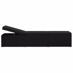VidaXL 3057666 chaise d'extérieur Linge Siège rembourré Polyester, Polyuréthane, Acier Noir
