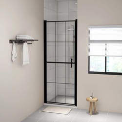 Vidaxl - Porte de douche Verre trempé 81x195 cm Noir