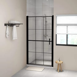 Vidaxl - Porte de douche verre trempé 100x178 cm noir