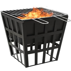 Vidaxl - Foyer et barbecue 2 en 1 34x34x48 cm Acier