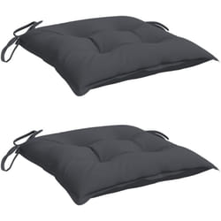 Coussins de chaise lot de 2 anthracite 40x40x7 cm tissu oxford Vidaxl
