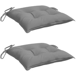 Coussins de chaise lot de 2 gris 40x40x7 cm tissu oxford vidaXL