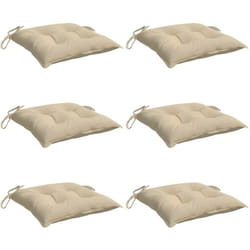 Vidaxl - Coussins de chaise lot de 6 beige 40x40x7 cm tissu oxford
