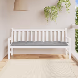 vidaXL Coussin de banc de jardin gris 180x50x7 cm tissu oxford