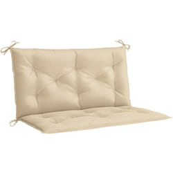 Coussin de banc de jardin beige 100x(50+50)x7 cm tissu oxford Vidaxl