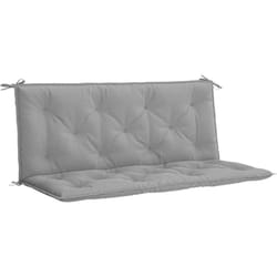 Coussin de banc de jardin gris 120x(50+50)x7 cm tissu oxford vidaXL