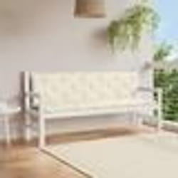 vidaXL Coussin de banc de jardin blanc crème tissu oxford