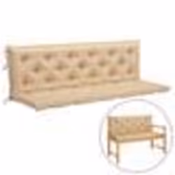 Coussin de banc de jardin - VIDAXL - 180 cm - Tissu Oxford - Beige - Antidérapant